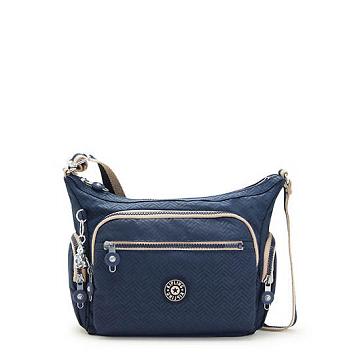 Kipling Gabbie Small Printed Crossbody Bags Endless Blue Embossed | CA 1148ZU